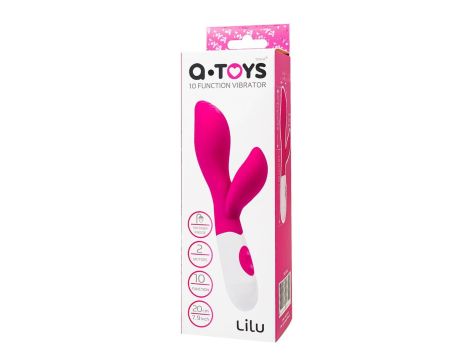 A-TOYS, Vibrator Lilu with Clitoral Stimulator, Silicone, Pink, 20 cm, 10 speeds, 2xAAA - 7