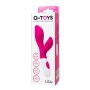 A-TOYS, Vibrator Lilu with Clitoral Stimulator, Silicone, Pink, 20 cm, 10 speeds, 2xAAA - 8