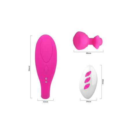 A-TOYS Vibrator for couples Dolphy, silicone, pink, 9.6 cm - 9