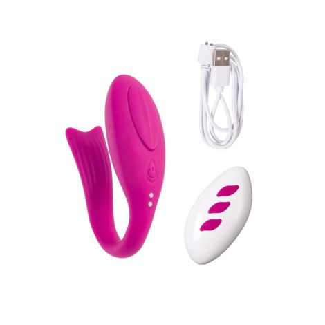 A-TOYS Vibrator for couples Dolphy, silicone, pink, 9.6 cm - 10