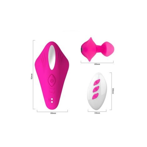 A-TOYS Vibrator for couples Cobrum, silicone, pink, 9.6 cm - 9