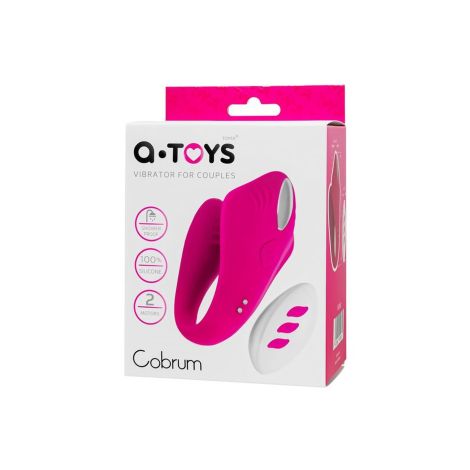 A-TOYS Vibrator for couples Cobrum, silicone, pink, 9.6 cm - 13