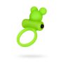 Cock ring A-Toys with vibro bullet; green - 2