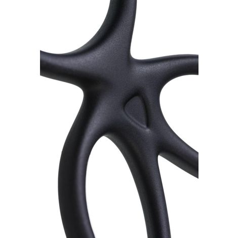 A-TOYS Triple penis ring KRAKEN, silicone, black, 10 cm - 8