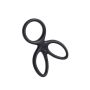 A-TOYS Triple penis ring KRAKEN, silicone, black, 10 cm - 4