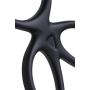 A-TOYS Triple penis ring KRAKEN, silicone, black, 10 cm - 9