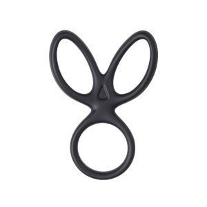 A-TOYS Triple penis ring KRAKEN, silicone, black, 10 cm - image 2