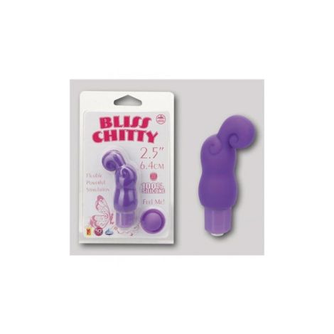 xBLISS CHITTY, MINI VIBRATOR, 10 FUNKTIONEN, WASSERFEST, SILIKON, LILA, 6,4CM