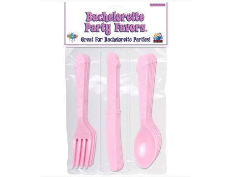 B.P. Pecker Party Utensils - Pink