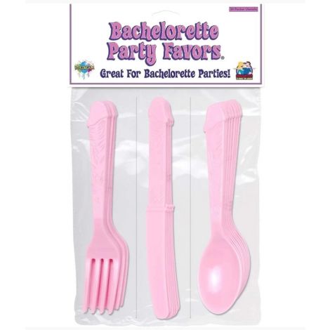 B.P. Pecker Party Utensils - Pink