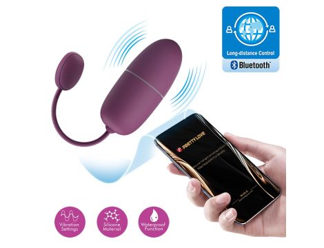 PRETTY LOVE - Nymph, 12 vibration functions Mobile APP Long-distance Control, ABS, 1 AAA battery - 20