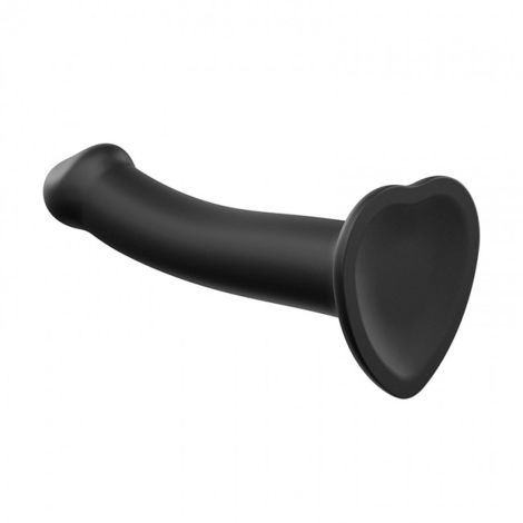 SEMI-REALISTIC DUAL DENSITY BENDABLE DILDO BLACK - M - 4