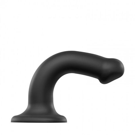 SEMI-REALISTIC DUAL DENSITY BENDABLE DILDO BLACK - M - 6