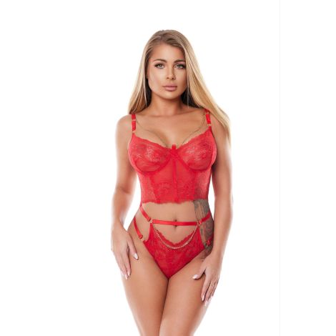 KAIA RED CORSET (corset/gorset) XS