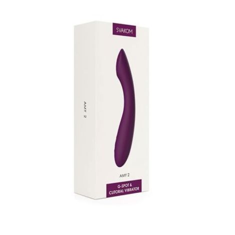 SVAKOM - AMY 2 G-Spot & Clitoral Vibrator - Violet - 4