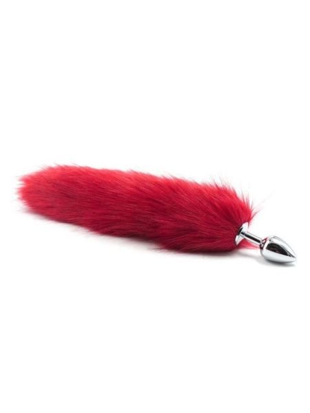 Plug anale con coda Long Fox Tail rossa - 2