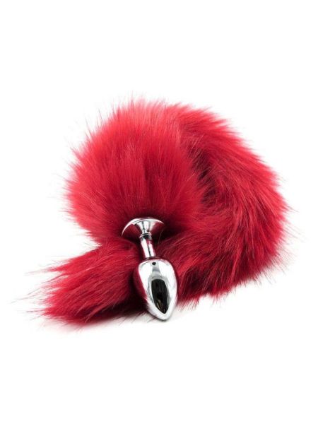 Plug anale con coda Long Fox Tail rossa - 3